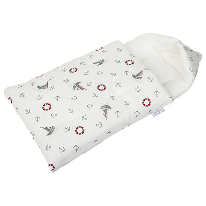 White & Grey Baby Sleeping Bag Soft Bamboo Swaddle Nest