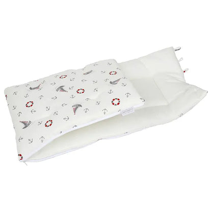 White & Grey Baby Sleeping Bag Soft Bamboo Swaddle Nest