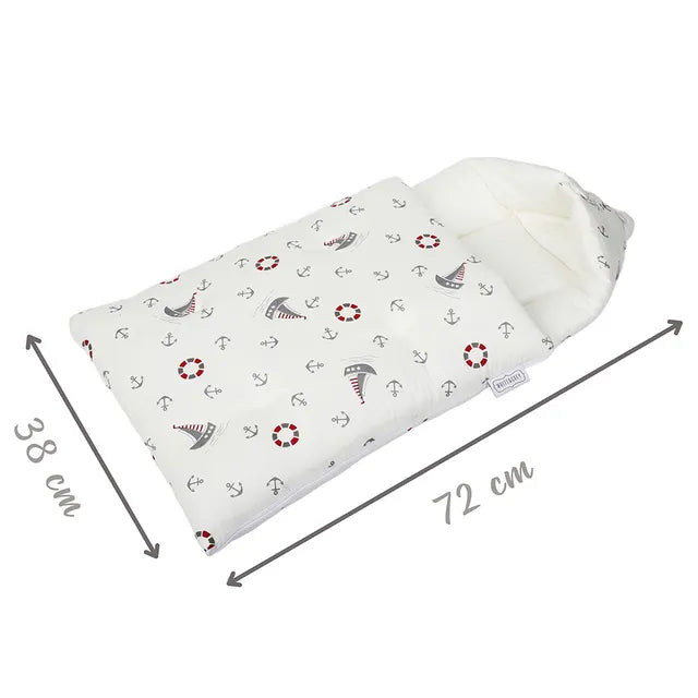 White & Grey Baby Sleeping Bag Soft Bamboo Swaddle Nest
