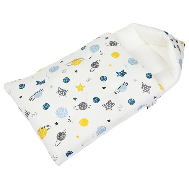 White & Grey Baby Sleeping Bag Soft Bamboo Swaddle Nest