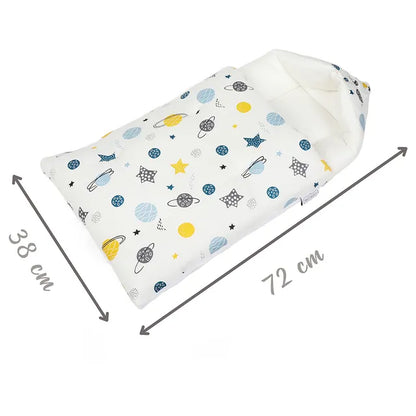 White & Grey Baby Sleeping Bag Soft Bamboo Swaddle Nest