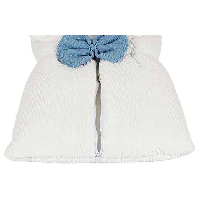 White & Grey Baby Sleeping Bag White With Bow