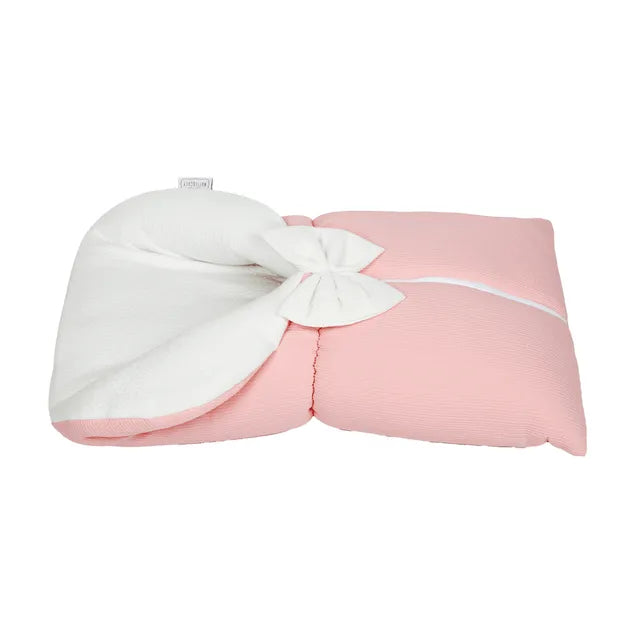 White & Grey Baby Sleeping Bag White With Bow