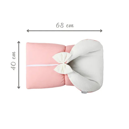 White & Grey Baby Sleeping Bag White With Bow