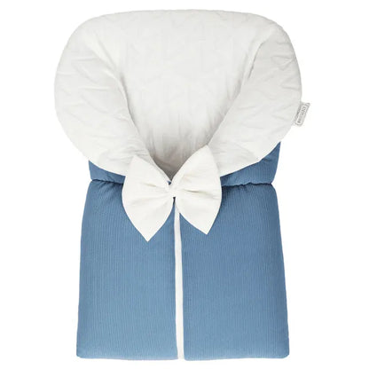 White & Grey Baby Sleeping Bag White With Bow