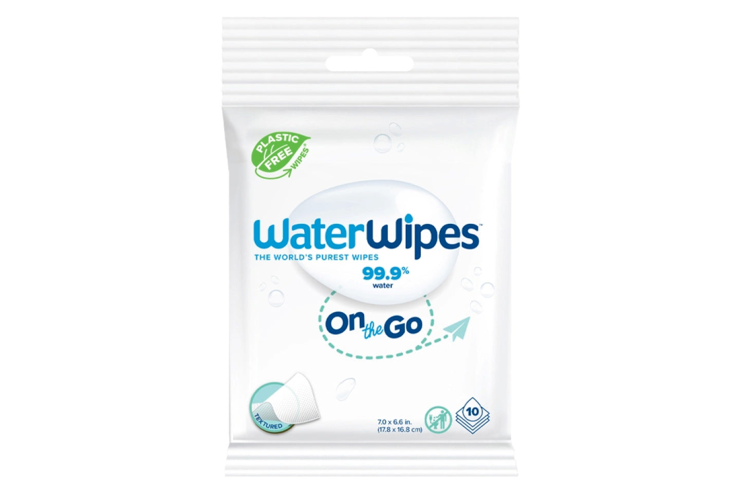 WaterWipes The World's Purest Wipes, Refresh On the Go - 10 Wipes