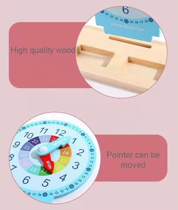 Xin Miao Teaching Wooden Clock Activities Set