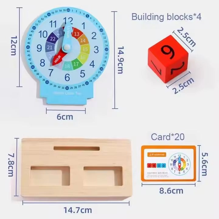 Xin Miao Teaching Wooden Clock Activities Set