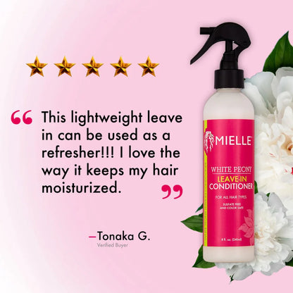 Mielle White Peony Leave In Conditioner (8oz)