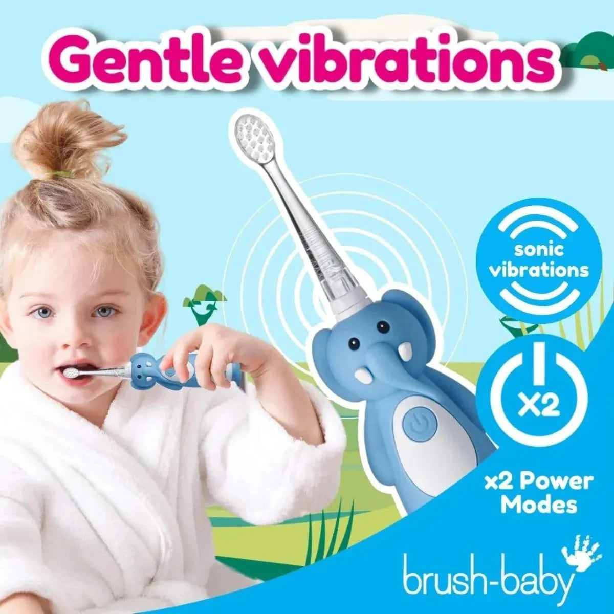 Brush-Baby Wild Ones Rechargeable Toothbrush (Elephant)