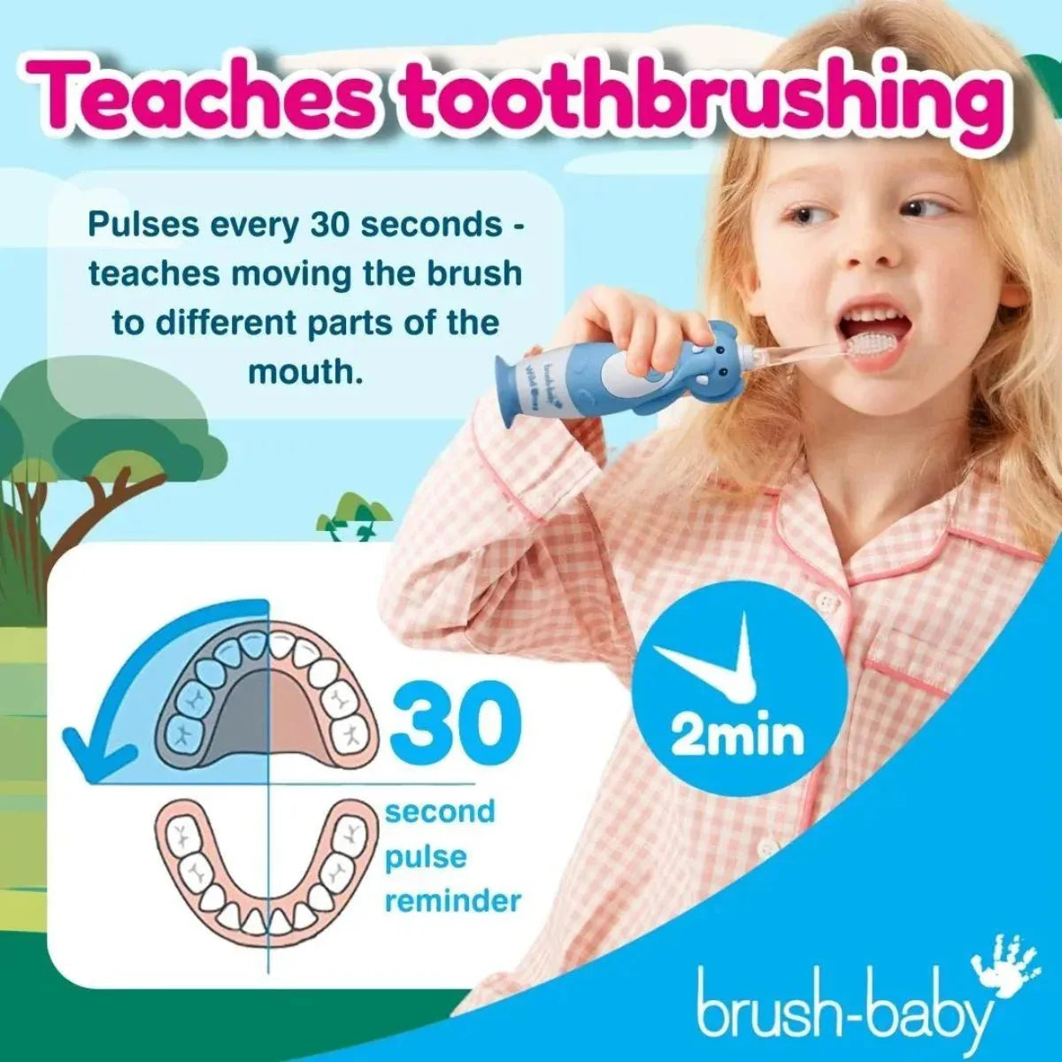 Brush-Baby Wild Ones Rechargeable Toothbrush (Elephant)