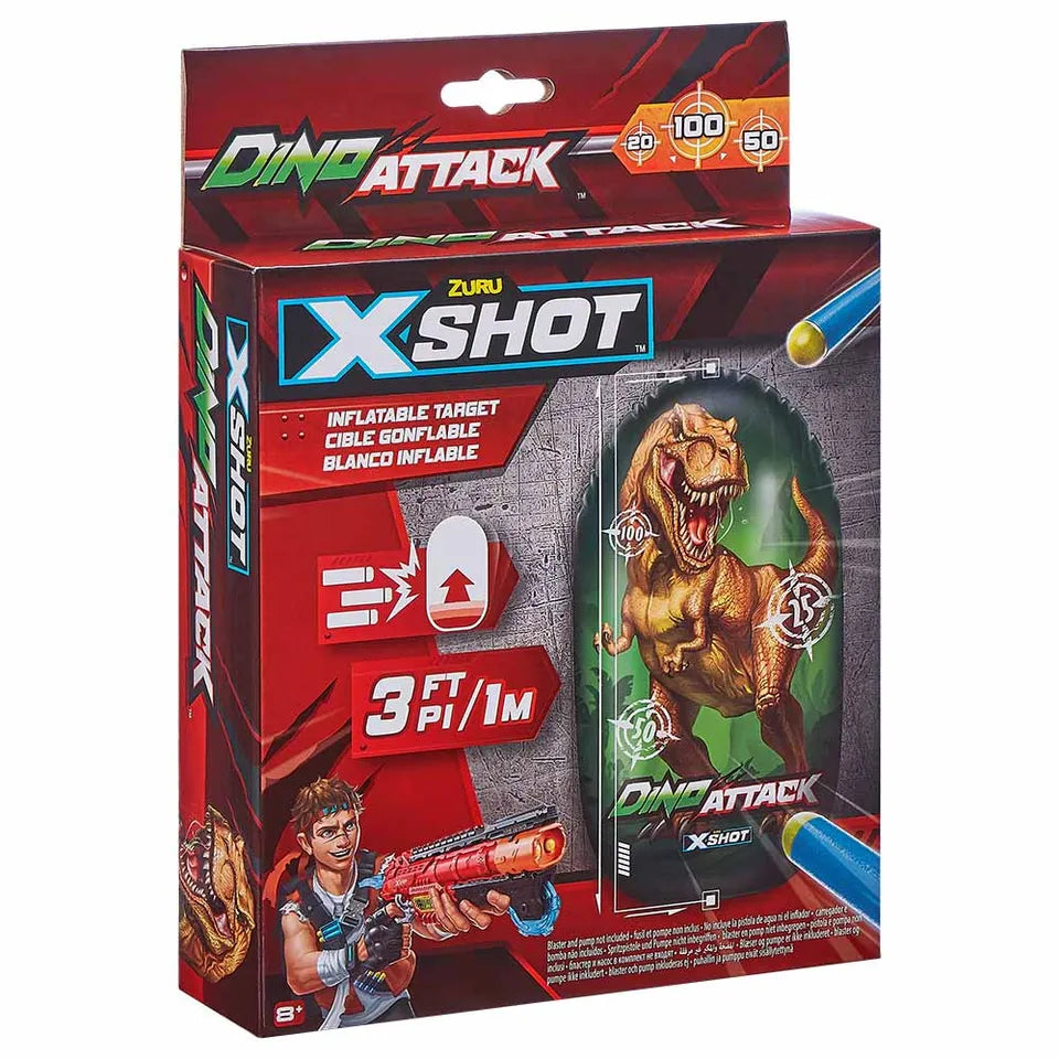 X-Shot Dino Attack Inflatable Dino Target – T-Rex Target & Shield