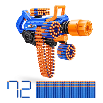 X-Shot Insanity Smoking Barrel Toy Gun – 72 Darts