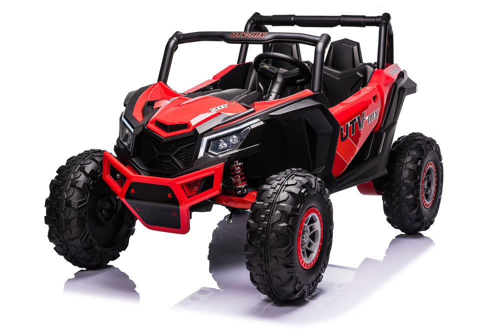 24V-Electric beach Buggy Ride EVA wheels and 2 leather seat -Red