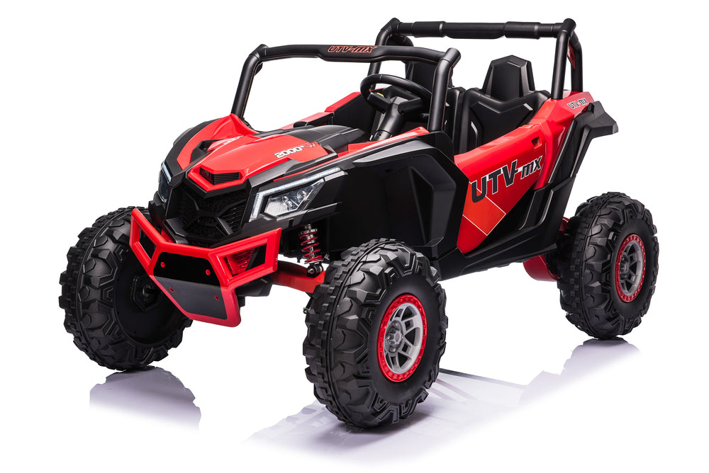 24V-Electric beach Buggy Ride EVA wheels and 2 leather seat -Red