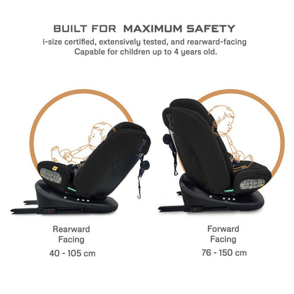 نيو بريز I‑Vilo 360° ISOFIX I‑Size مقعد سيارة للأطفال الكل في واحد (أسود)