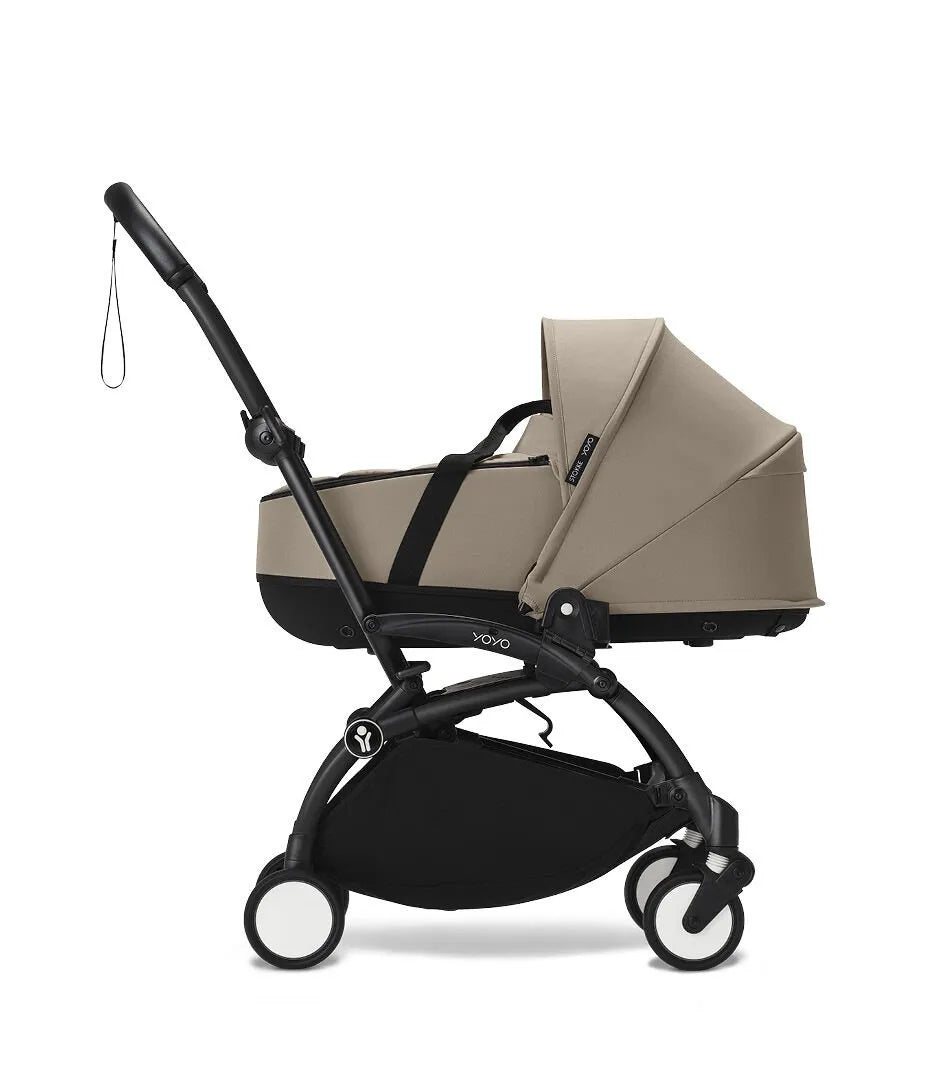 Stokke YOYO³ Black Frame With Newborn Shell+ Cupholder