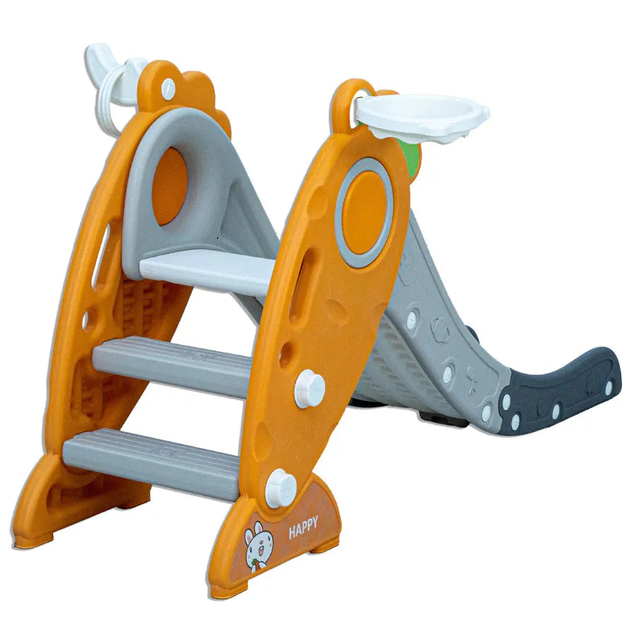 Little Toddlers Small Size Slide With Basketball Hoop