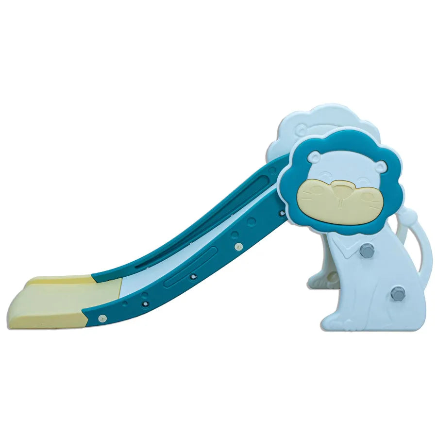 Little Toddlers Medium Size Slide With Basketball Hoop (Light Mint Green/White)