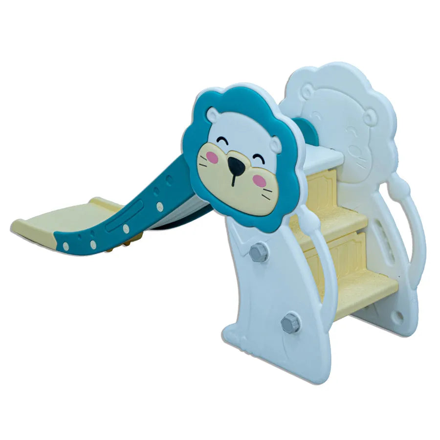 Little Toddlers Medium Size Slide With Basketball Hoop (Light Mint Green/White)