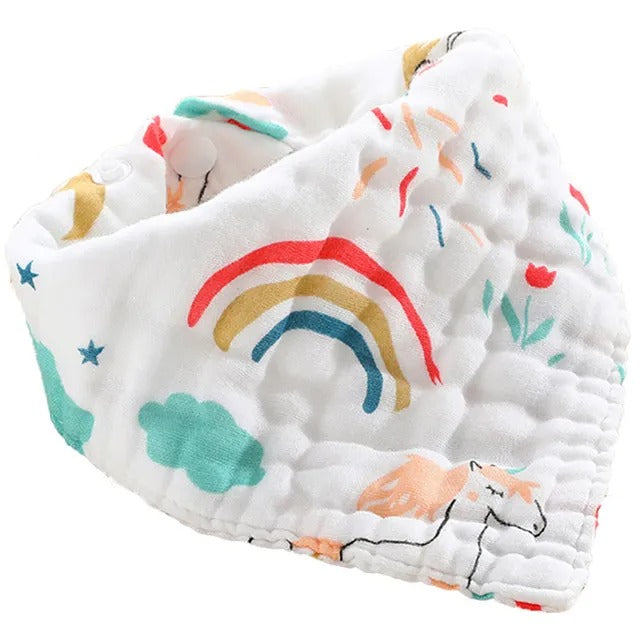Little Story Muslin Bandana Bibs Pack of 2 – Unicorn