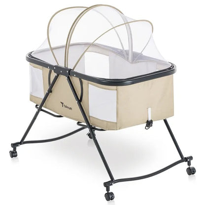 Teknum 3-in-1 Baby Cot, Cradle With Mosquito Net – Ivory