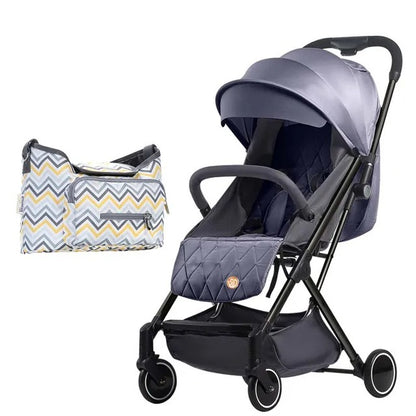 Teknum Travel Lite Stroller SLD with Sunveno Organizer – Dark Grey & Yellow