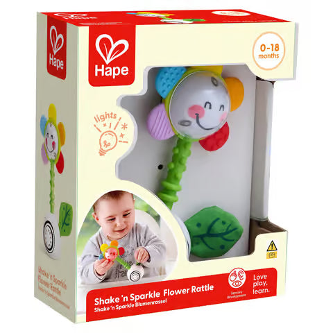 Hape Shake & Sparkle Flower Rattle