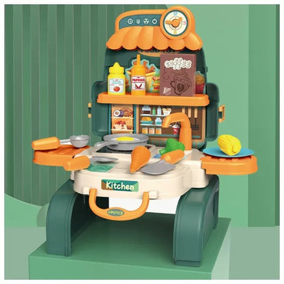 Little Story Role Play Kitchen Toy Set School Bag – 21pcs, Green