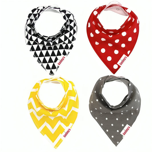 Eazy kids Bandana Bibs Organic Cotton - Set of 4