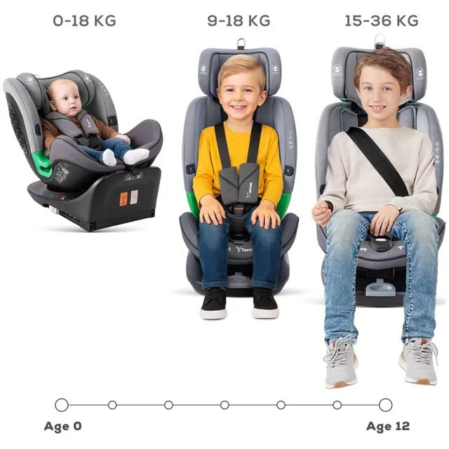 Teknum Evolve Prime iSize Car Seat With Isofix – Grey