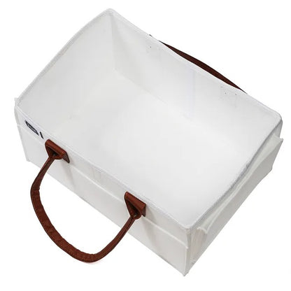 Little Story Diaper Caddy And Travel Pouch Medium – White