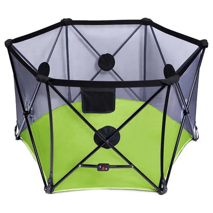 Baby Safe Foldable Playard – Green