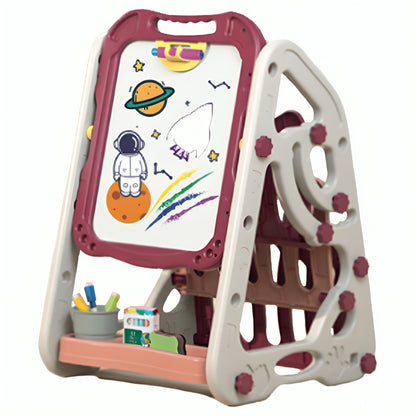 Little Story Double Sided Multifunctional Magnetic Drawing/Learning Board wt Book Shelf