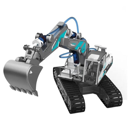 Little Story 3-in-1 Excavator/Bulldozer Toy – 130 pcs, Grey