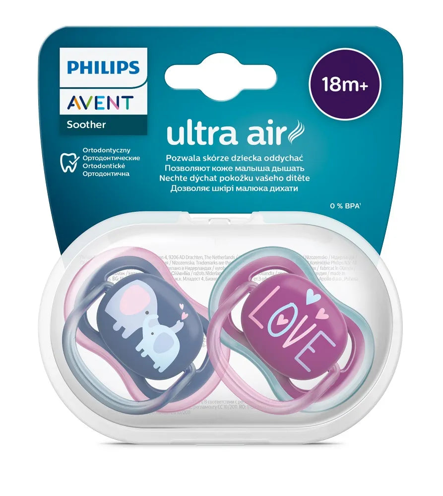 Philips Avent Ultra Pacifier Deco - Pack of 2 (18 Months)