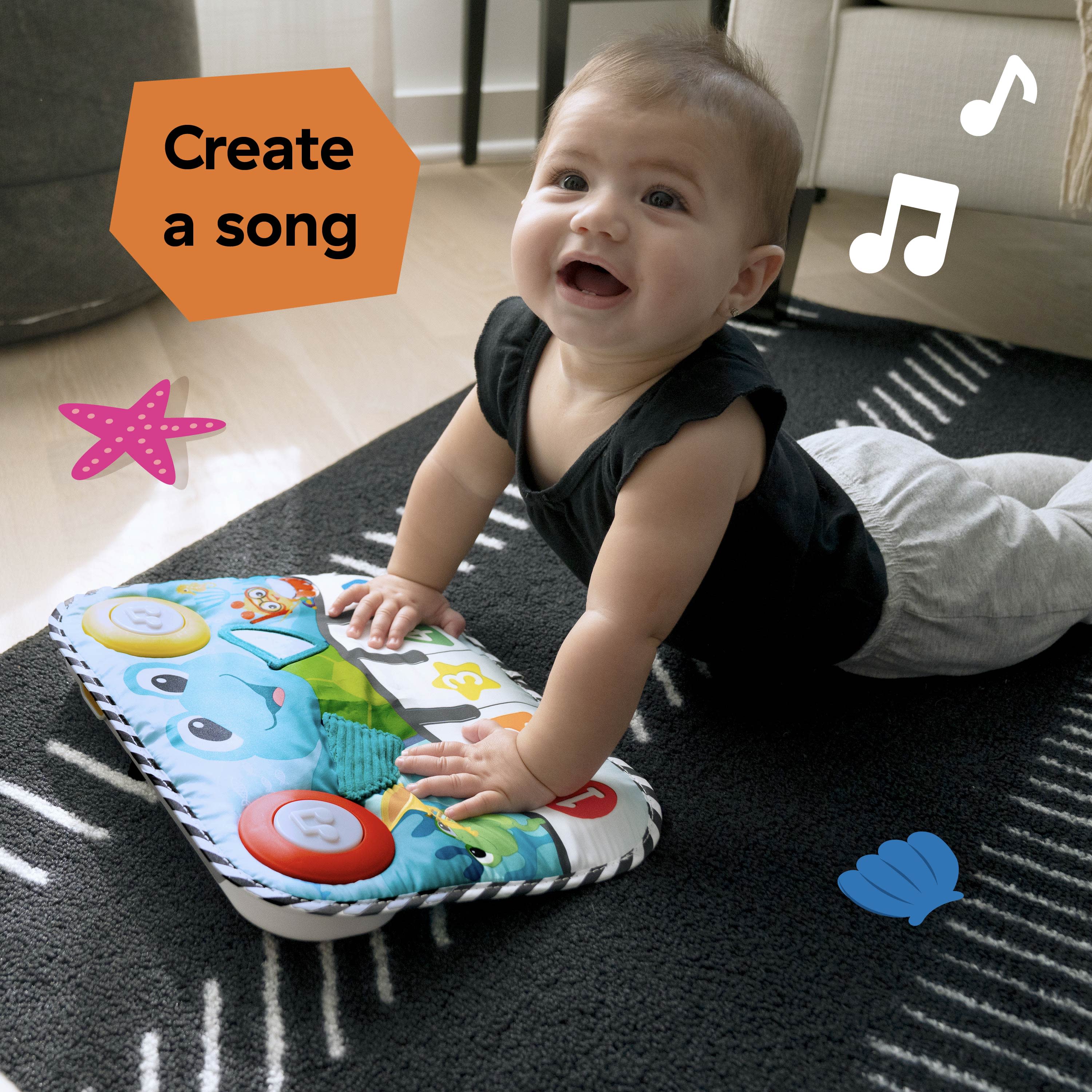Baby Einstein Neptune’s Kick & Explore Musical Kick Pad and Crib Toy