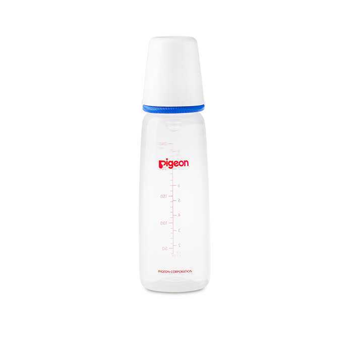 Pigeon Plastic Bottle Slim Neck, 240ml, White Cap