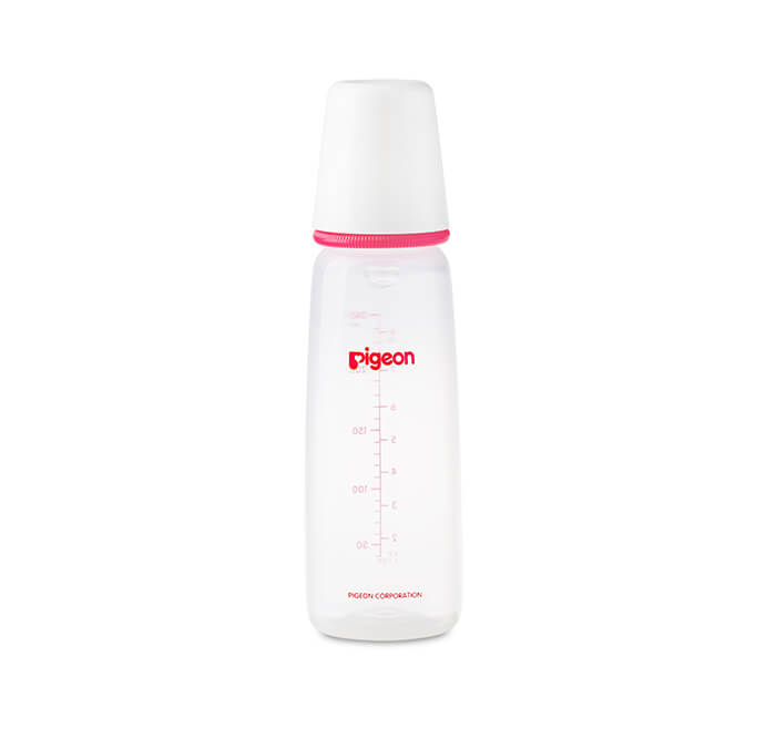 Pigeon Plastic Bottle Slim Neck, 240ml, White Cap