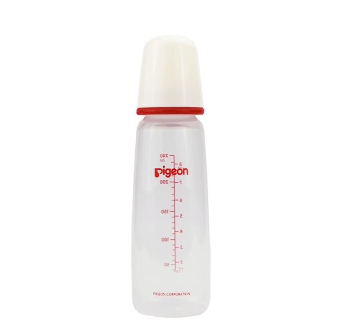 Pigeon Plastic Bottle Slim Neck, 240ml, White Cap