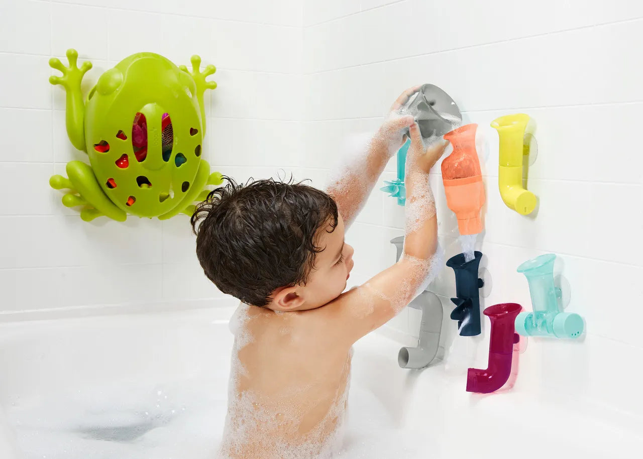 Boon Tubes Interactive Baby and Toddler Building Bath Toy Set (3 Tubes)