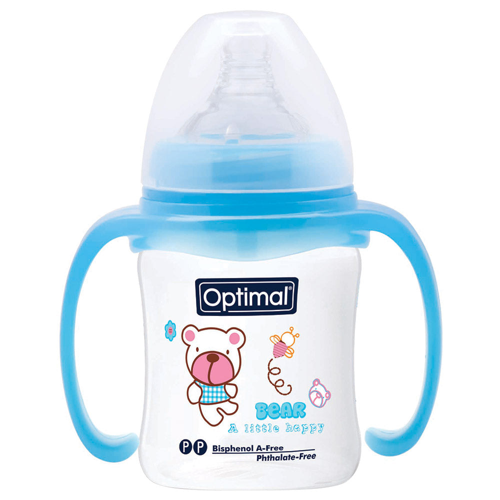 زجاجة رضاعة مثالية واسعة العنق - أزرق (180ml)