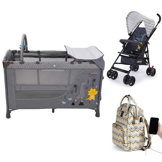Little Story Playard, Stroller & Diaper Bag Set