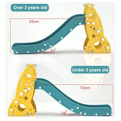 Little Angel Kids Slide & Swing 3 In 1 Activity Playset (104 x 55 x 32 cm, Yellow).