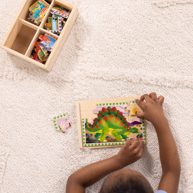 Melissa & Doug Wooden Jigsaw Puzzles in a Box (4 Pcs)