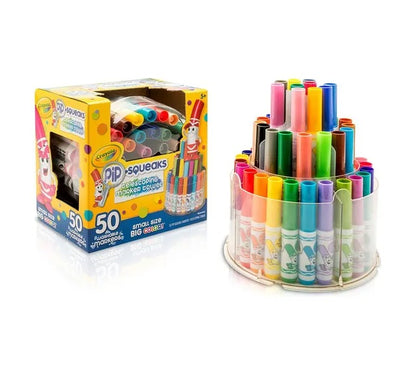 Crayola Pip-Squeaks Washable Mini Marker Set – Multicolor, 50 Pcs