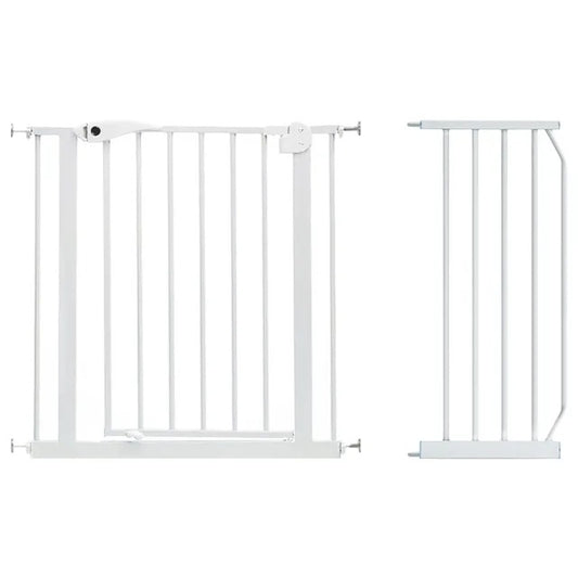 Baby Safe Metal Safety Gate with 10 cm Extension – White