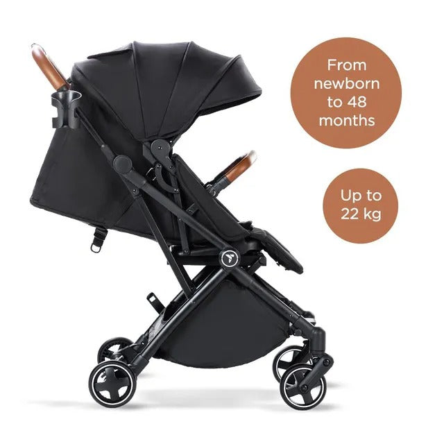 Teknum Black Compacto Auto-Fold 360° Reversible Stroller
