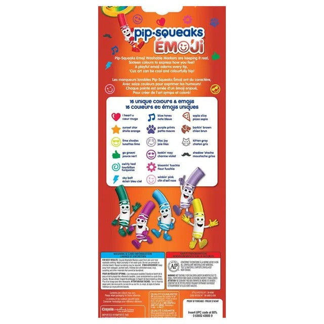 Crayola Pip-Squeaks Mini Stamper Washable Markers – 16pcs