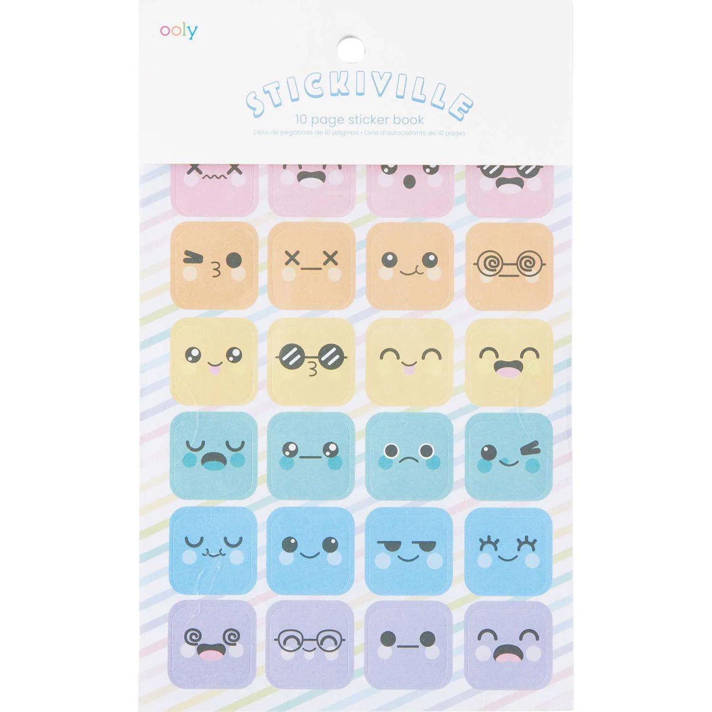 Ooly Stickiville Cute Expressions Sticker Book (10 Sheets)
